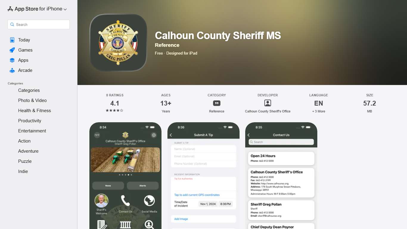 ‎Calhoun County Sheriff MS App - App Store
