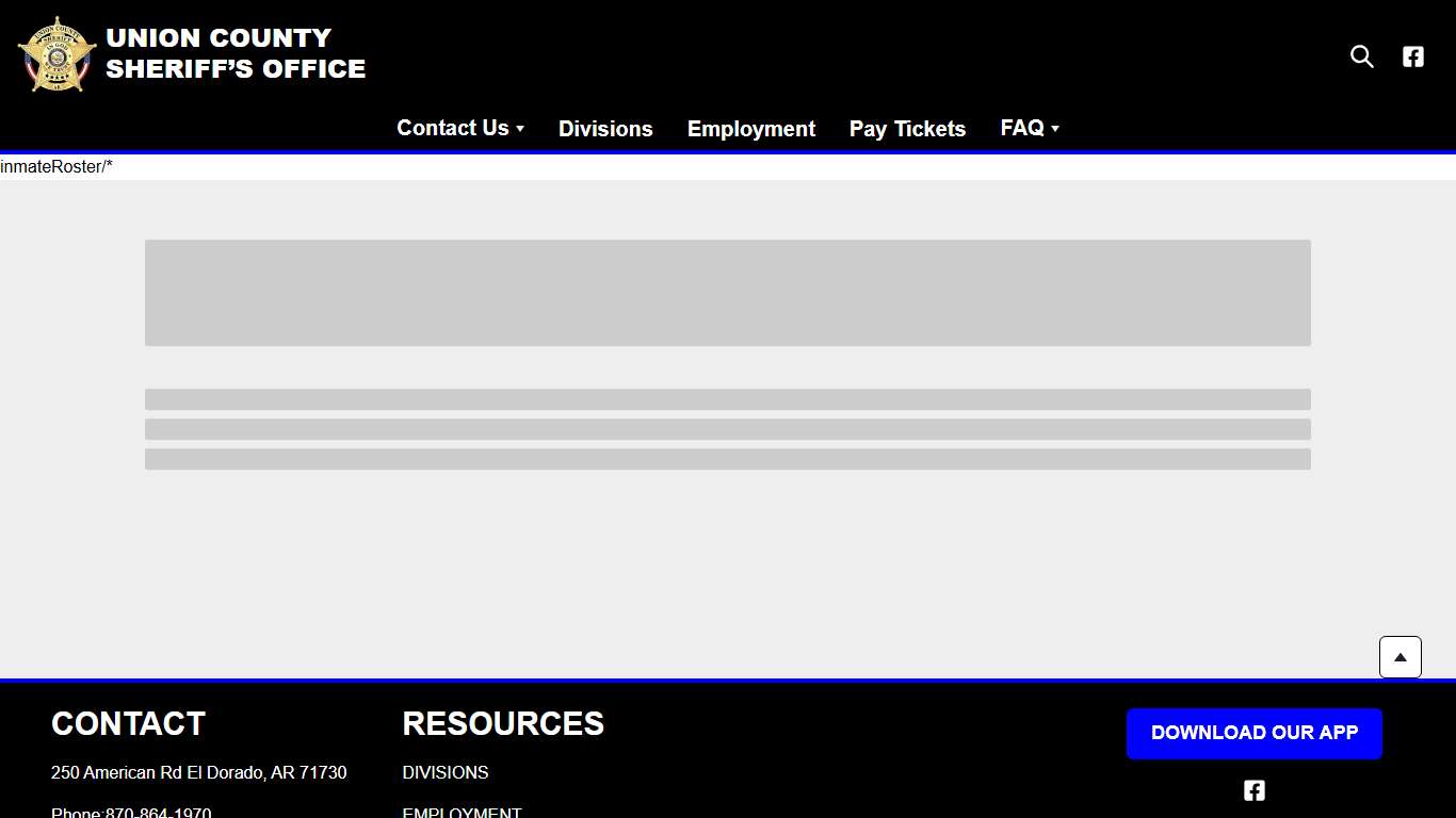 Inmate Roster | Union County Sheriff’s Office AR